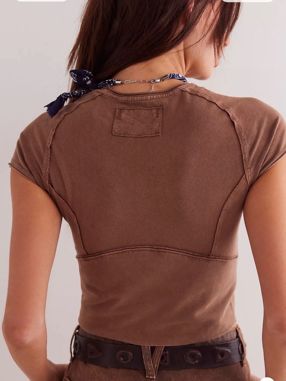 We The Free Protagonist Cropped Cap Sleeve Tee - Picture 3 of 6